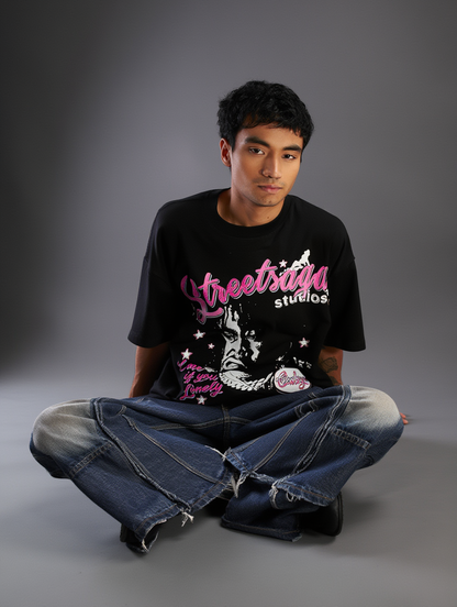 Drop Shoulder T-shirt Call me if you lonely print