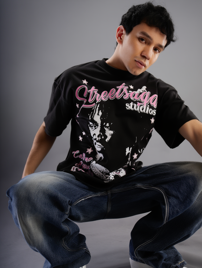 Drop Shoulder T-shirt Call me if you lonely print