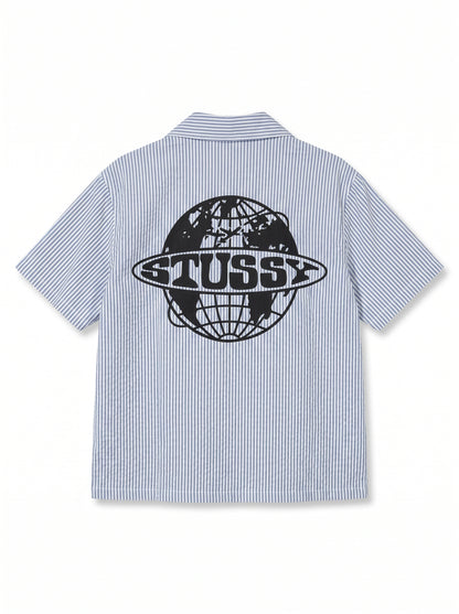 Stussy World Tour Seersucker| Half Shirt