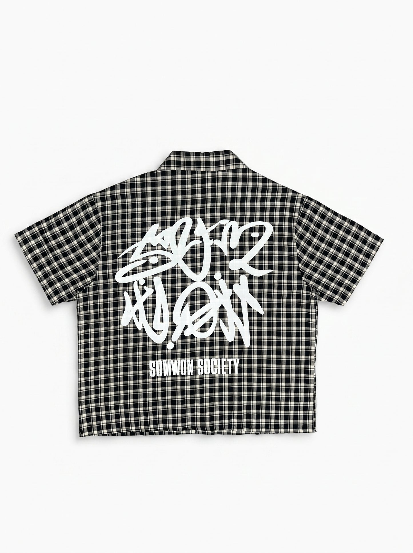 The "Tag" Graffiti Plaid | Half Shirt