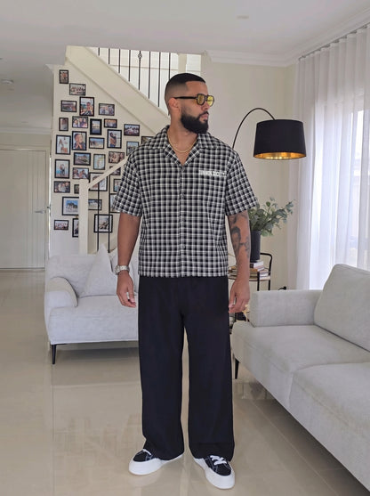 The "Tag" Graffiti Plaid | Half Shirt